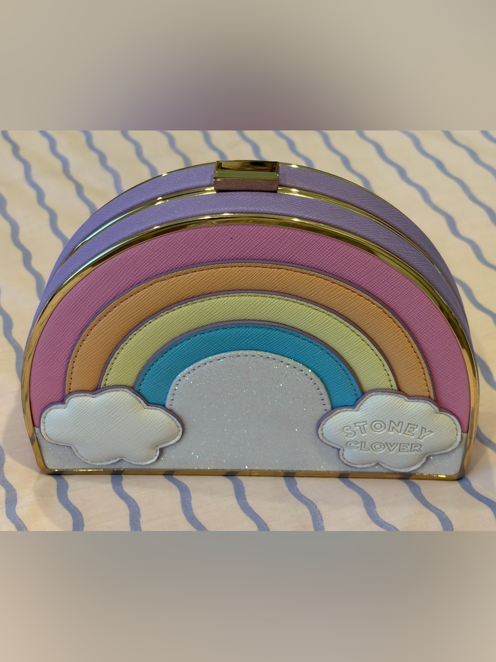 Stoney Clover Lane Rainbow Cross Body Bag 🌈👛🩵
